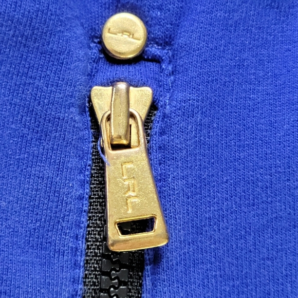 Lauren Ralph Lauren Active Jacket Size S Blue Black Front Zip Zipper Pockets - Picture 7 of 14